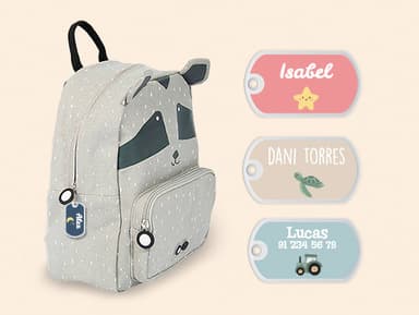 Etiqueta para mochilas