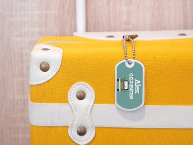 Etiqueta para mochilas