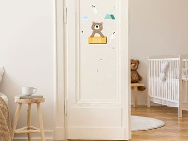 Pegatina para puerta con tema