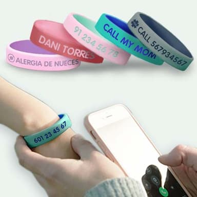 Pulsera personalizada SOS – Bicolor
