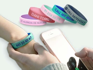 Pulsera personalizada SOS – Bicolor