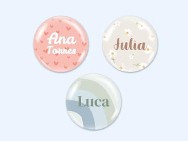 Etiquetas con relieve redondas