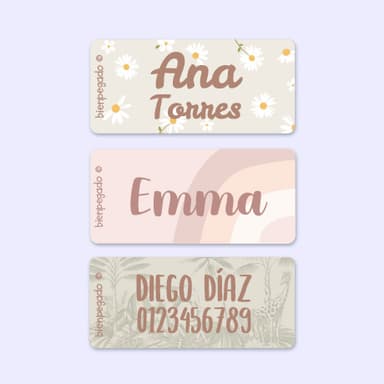 Etiquetas para ropa con diseño
