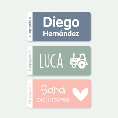 Etiquetas para ropa autoadhesivas