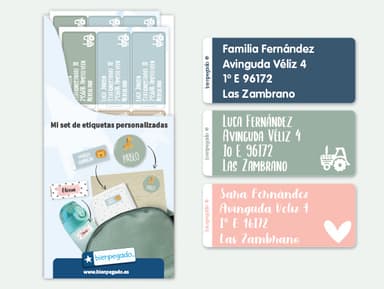 Etiquetas personalizadas grandes