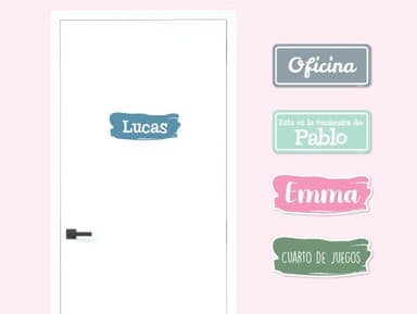 Pegatina para puerta básica