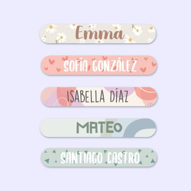 Mini etiquetas con diseño