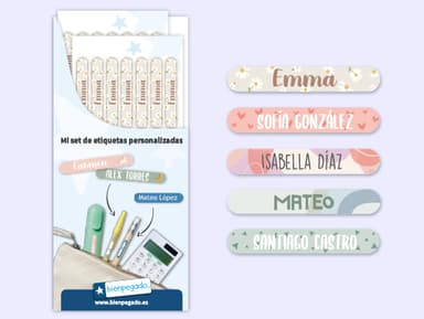 Mini etiquetas con diseño