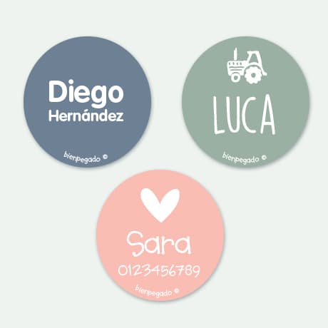 Etiquetas personalizadas redondas