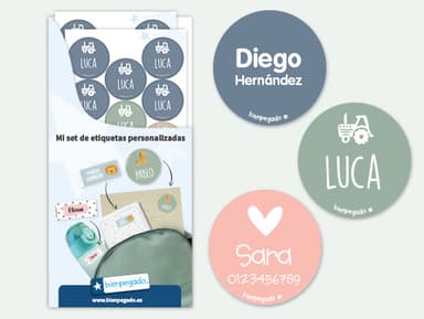 Etiquetas personalizadas redondas