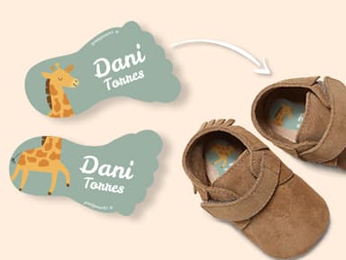 Etiquetas personalizadas para zapatos