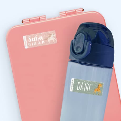 Etiquetas personalizadas con brillos